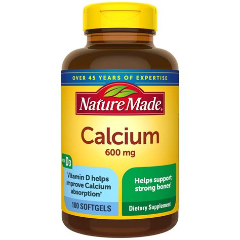 Nature Made Calcium 600 Mg With Vitamin D3 For Immune Support Tablets