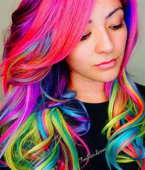 30 Rainbow Hair Color That Will Make You Look Attractive Rainbow