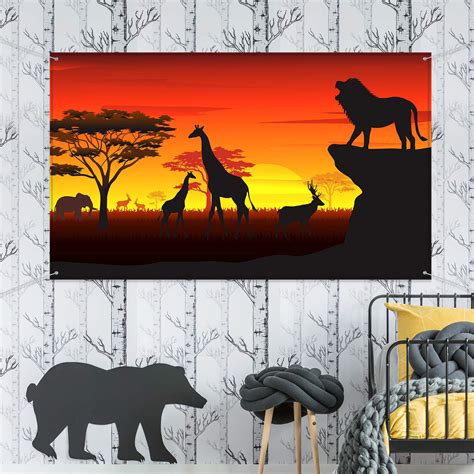 African Safari Theme Party Decorations African Safari Backdrop Banner For African Safari Theme