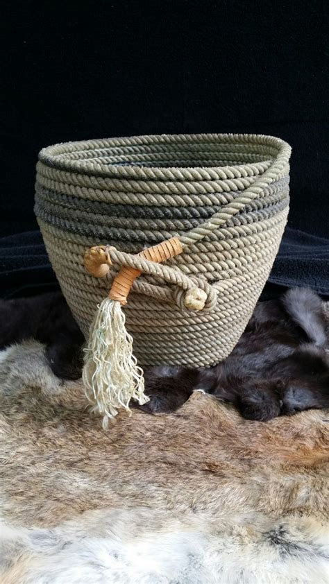 Leathergoodsbydan Etsy Lariat Rope Crafts Rope Basket Rope Crafts