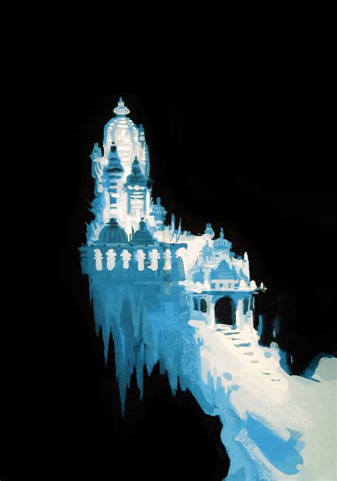 Snow Drawing Art Disney Painting Ice Princess Magic Castle Queen Fairy
