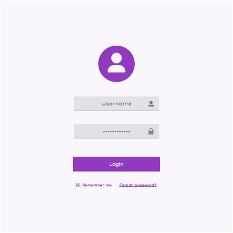 Simple Login Form Page Template 7655152 Vector Art At Vecteezy