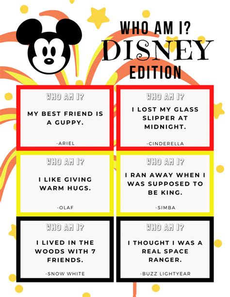 Free Disney Trivia Game Who Am I Game Marcie And The Mouse Disney