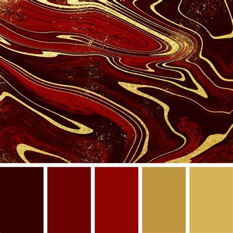 A Red And Gold Color Scheme With Different Shades