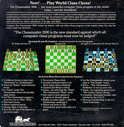 The Chessmaster 2000 1986 Box Cover Art Mobygames
