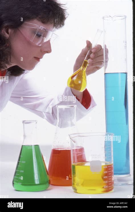 Chemist Measuring Beakers Flasks Stock Photo Alamy
