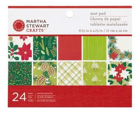 Martha Stewart Crafts Woodland Collection Christmas Mat Paper Pad