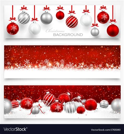Collection Christmas Banners Royalty Free Vector Image
