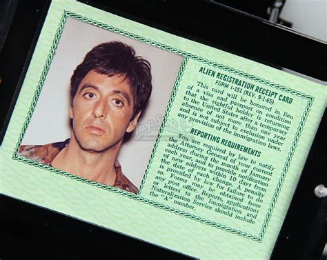 Find out if you're eligible, and get more information about. SCARFACE (1983) - Tony Montana's (Al Pacino) Green Card ...