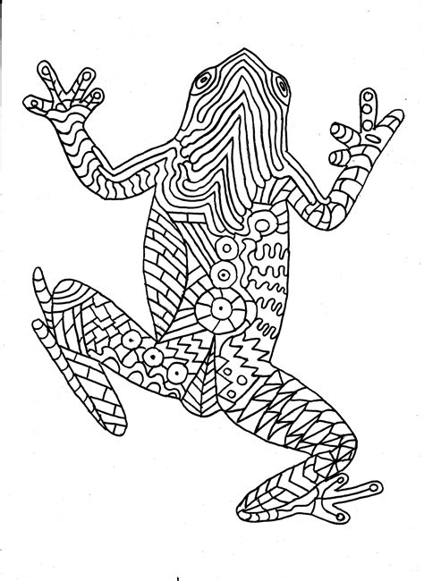 Frog Coloring Pages Coloring Books Frog Drawing Line Drawing