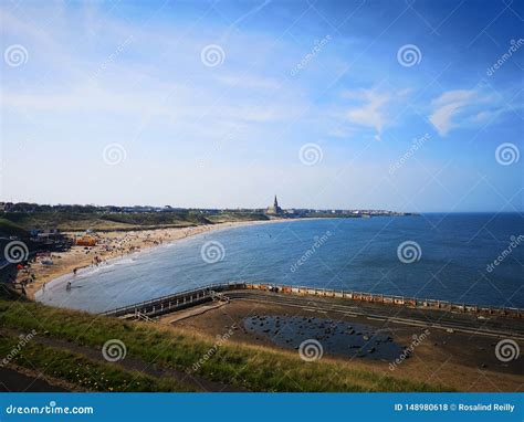 A Long View Of Tynemouth Longsands And The Old Outdoor Swimming Pool