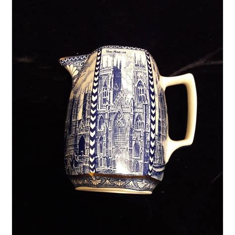 Ringtons Tea Cathedral Large Jug Blue And White York Minster Newcastle