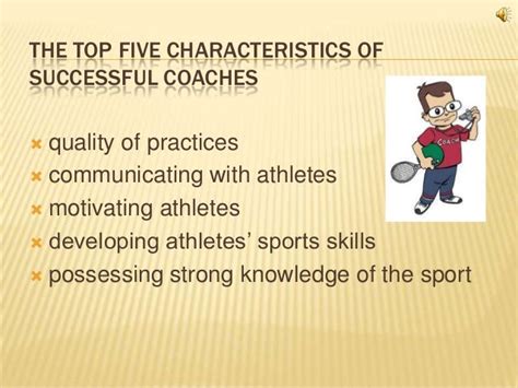 Characteristics Of A Successful Sports Coach