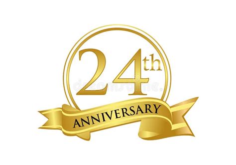 24th Anniversary Celebration Logo Vector Stock Vector Illustration Of