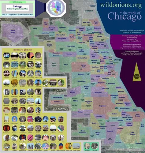 Exploring The Neighborhoods Of Chicago Map World Map Colored Continents