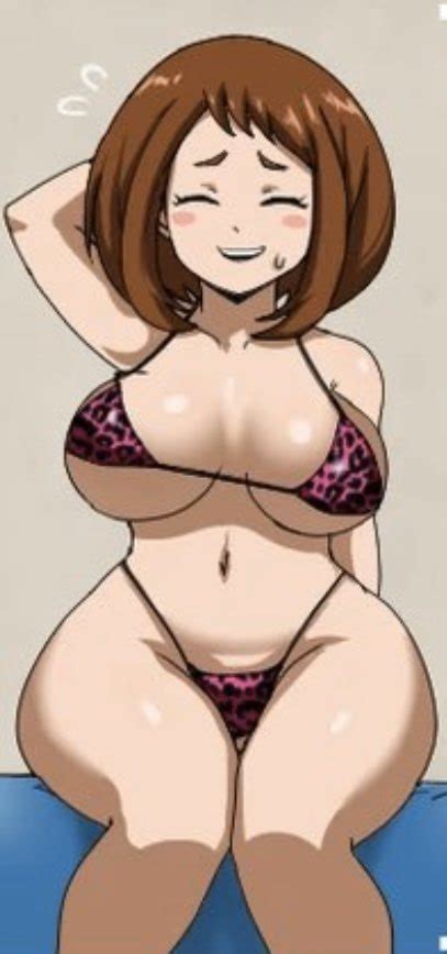 Uraraka Ochako Boku No Hero Academia 1girl Bikini Solo Swimsuit