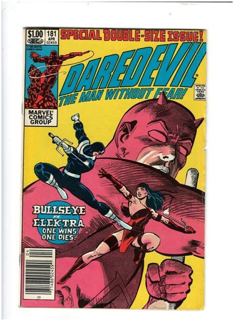 Daredevil 181 Marvel 1982 Frank Miller Bullseye Vs Elektra Torn Cover