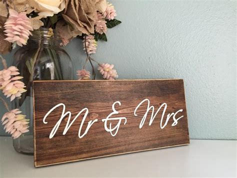 Mr Mrs Rustic Wood Wedding Sign Rustic Home Decor Sign Just Married
