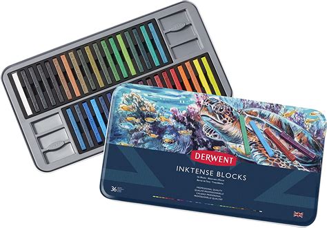 Derwent Inktense Permanent Watercolour Blocks Set Of Professional