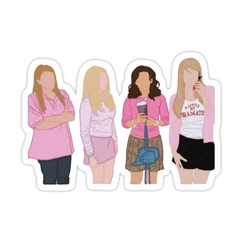 Mean Girls Minimalist Sticker Sticker By Bella Correa In 2021 Mean Girls Girl Stickers