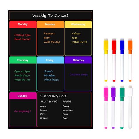 Buy Dadanism Magnetic Weekly Dry Erase Board Schedule Refrigerator