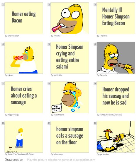 Homer Eating Bacon Drawception