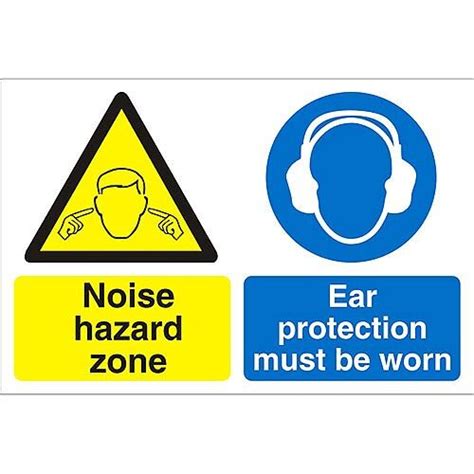 Construction Board 600x450 Safety Sign 4mm Fluted Noise Hazard Zone