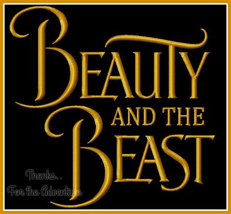 Beauty And The Beast Logo Movie Title Wording Digital Etsy
