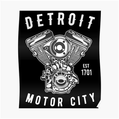Big Block Detroit Motor City Michigan Car Enthusiast Novelty Poster For Sale By Ripsydesigns