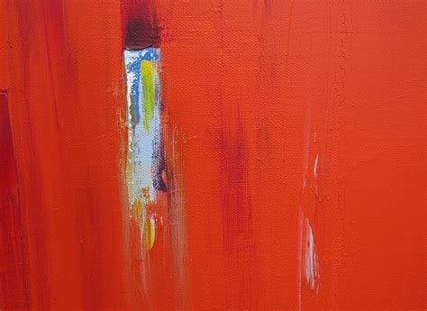 Red Abstract Original Art Modern Painting Canvas Art 24 By 24 Etsy