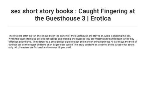 sex short story books caught fingering at the guesthouse 3 erotica