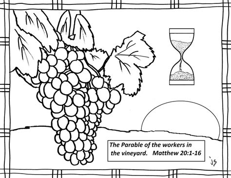 Ordinary 25a Coloring Page Vineyard Workers Parable See Flickr