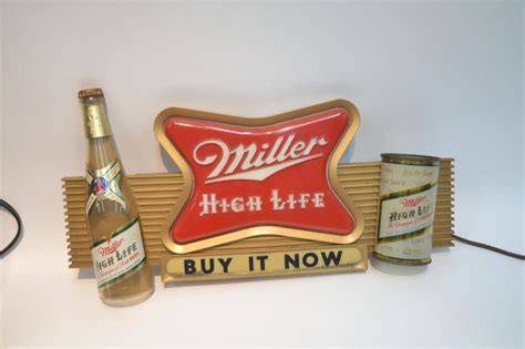 Vintage Miller High Life Beer Signs