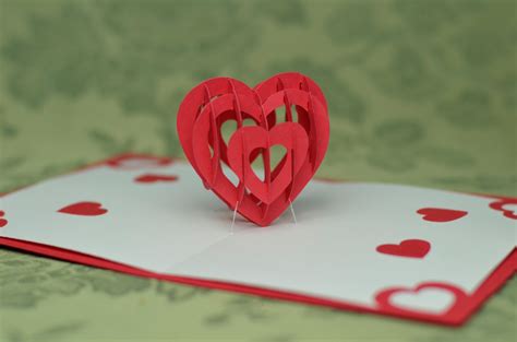 21d Heart Pop Up Card Template Pdf
