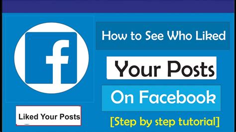 How To See Who Liked Your Post On Facebook Youtube