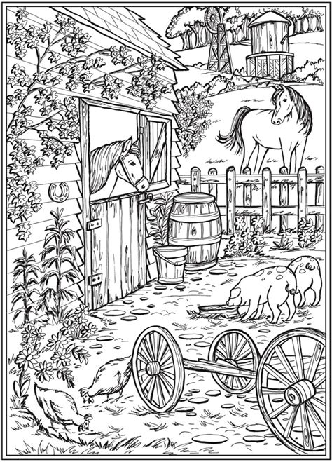 Farm Coloring Pages For Adults