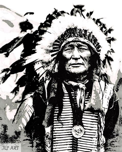 American Sioux 1908 Inkdrawing Ink Drawing Unipin Unipinart