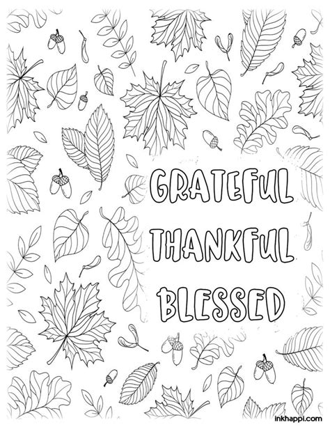 9 Printable Gratitude Coloring Pages To Show Thankfulness Happier Human