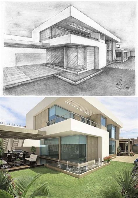 Arquitectura Casas Modernas Dibujo