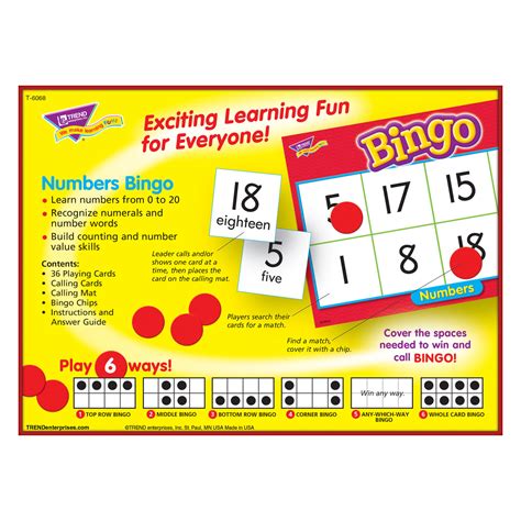 Numbers Bingo Learning Essentials