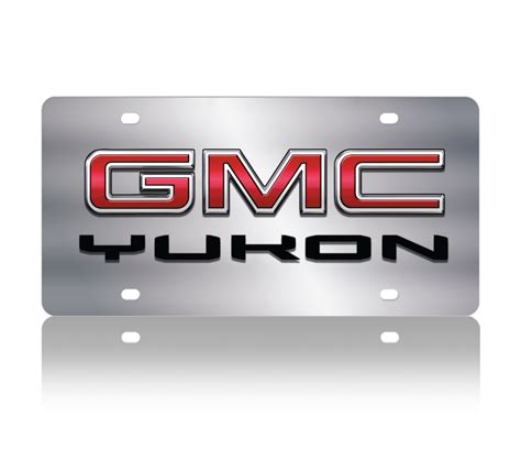 Gmc Stainless Steel License Plate Yukon Plates Frames And Car