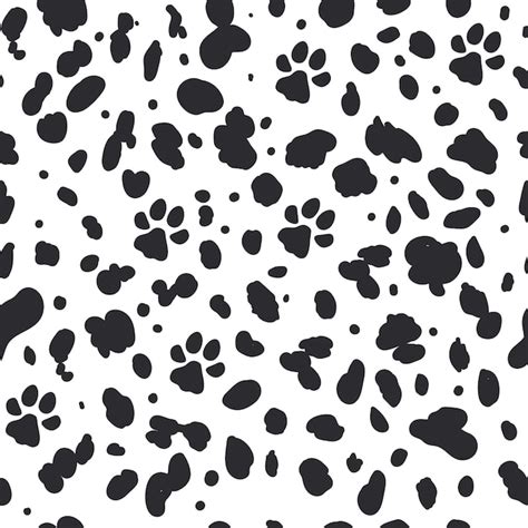 Premium Vector Dalmatian Seamless Pattern Animal Skin Print Dogs
