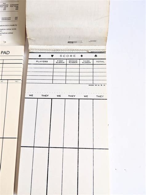 Vintage Contract Bridge Score Pads Scorepads Lot Sheets Etsy