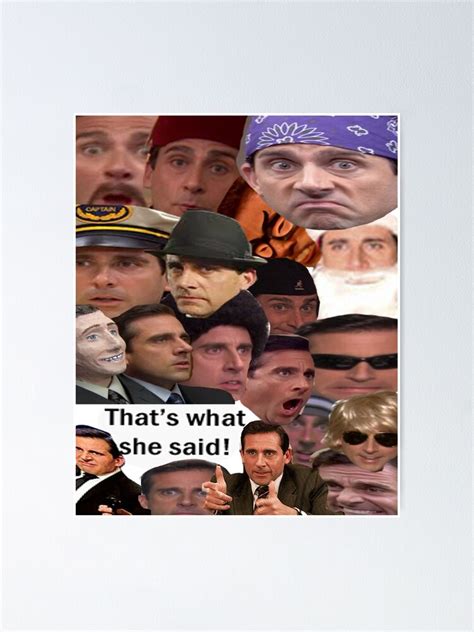 Many Faces Of Michael Scott Poster For Sale By Wickedrug Redbubble