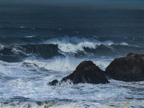 Stormy Sea Of San Francisco Bay Free Stock Photo Public Domain Pictures