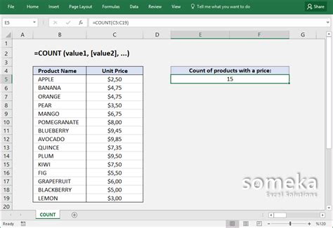 How To Use Excel Count Function Formula Details And Video Examples