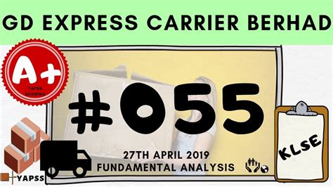 Gd express sdn bhd, 46050 petaling jaya. GD Express Carrier Berhad (KLSE) #FundamentalDaily - YouTube