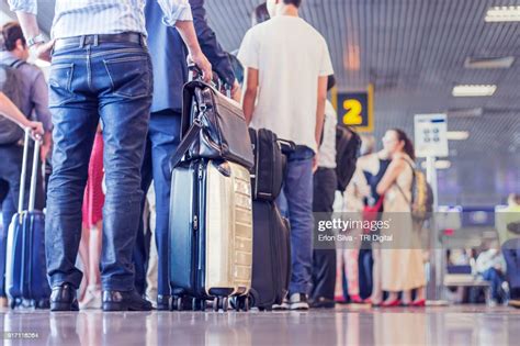 Airport People Waiting In The Line High Res Stock Photo Getty Images