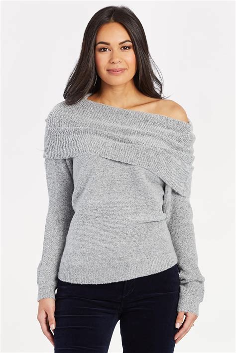 Off Shoulder Cowl Sweater Hgrey Cowl Sweater Sweaters Fashion