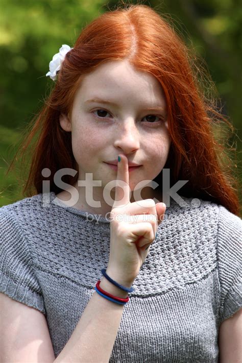 Image Of Girl With Finger On Her Lips Shush Stock Photo Royalty